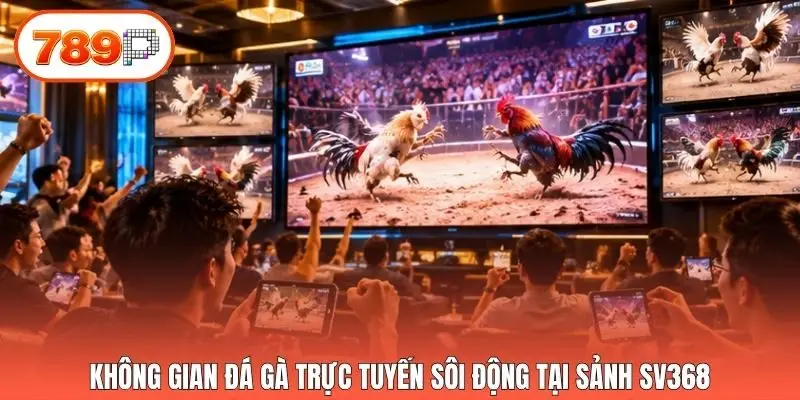 không gian đá gà trực tuyến sôi động tại sảnh SV368